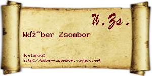 Wöber Zsombor névjegykártya